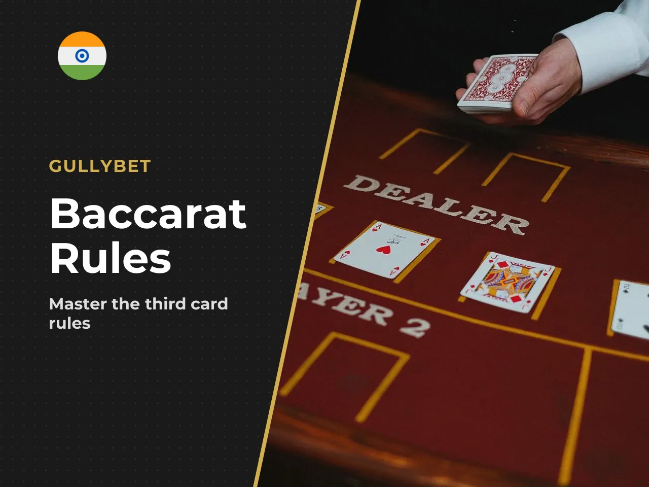 Third card rule in baccarat. A