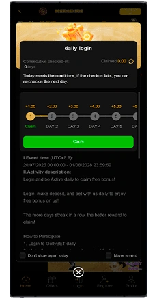 gullybet app bonus